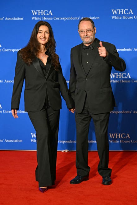 Zofia Borucka (L) and Jean Reno